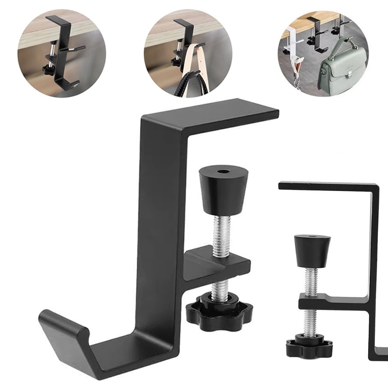 Headphone Hook Under - Punch-Free Multi-Functional Headphone Desk Edge Hook