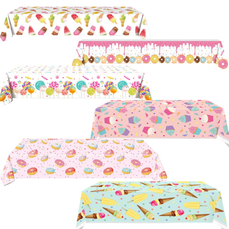 Desk Setup Wallpaper - Disposable Tablecloth Lollipop Ice Cream Table