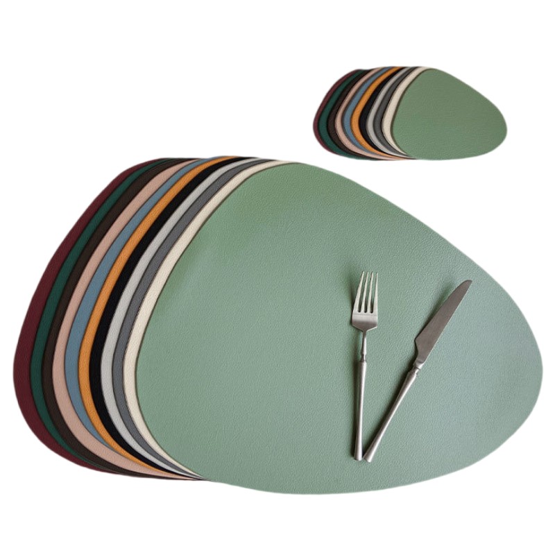 Desk Setup Green - 1/6/10sets Dining Table Placemats Washable Green