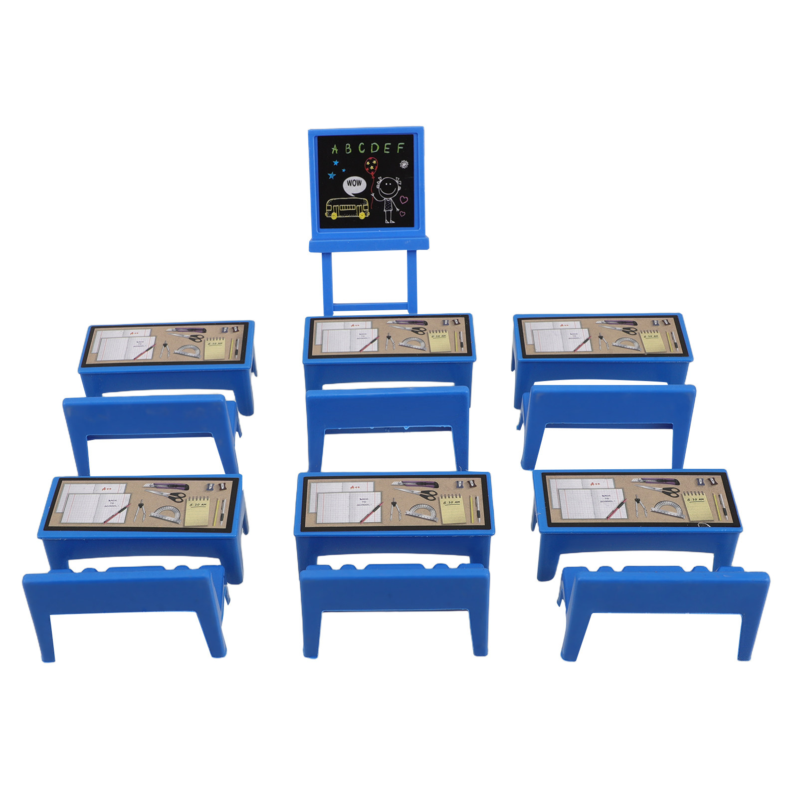 Desk Setup Kids - 13Pcs Mini Classroom Furniture Set Kids