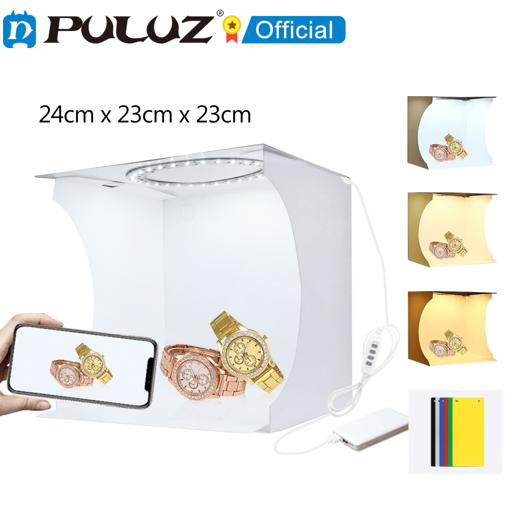 Desk Setup Background - PULUZ 23cm Photo Mini Light Box