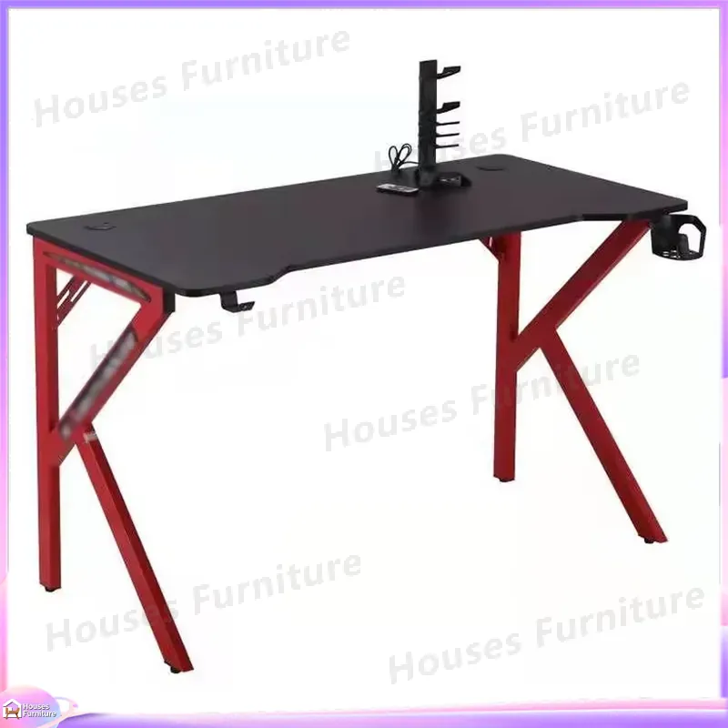 Desk Setup Corner - 90cm Gaming Desk with Casters Retro