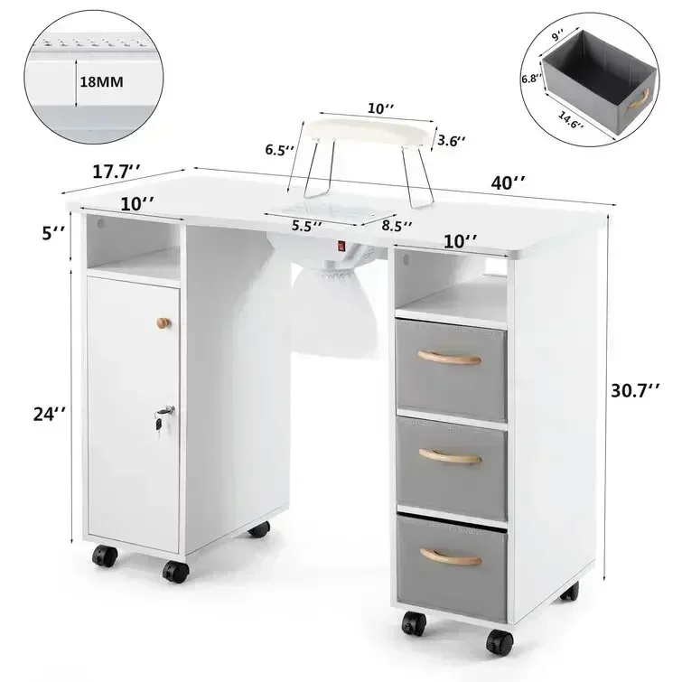 Desk Vanity Setup - -Modern Nail Tisch Tables And Chairs