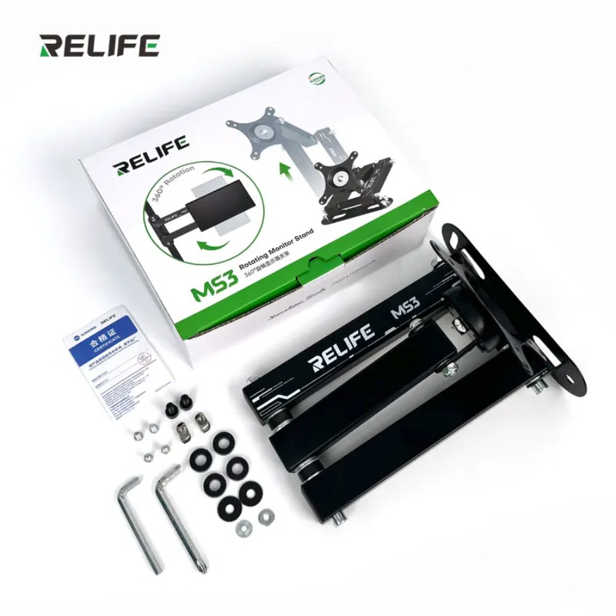Desk Setup Monitor Arm - RELIFE MS3 Monitor Mount Heavy Duty