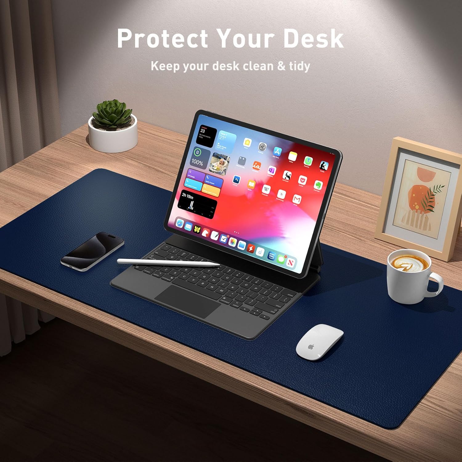 Desk Pad Protector, Office Des - Desk Pad Leather Large 评论和价格