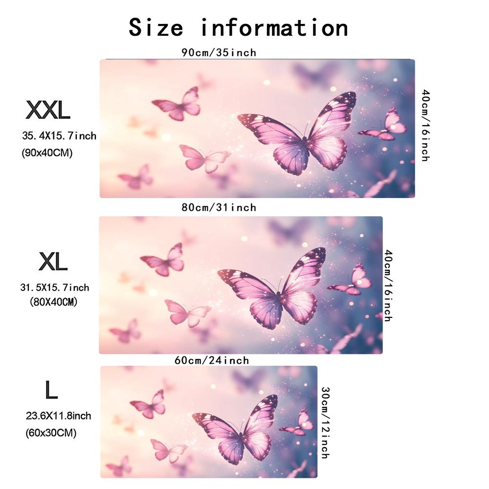 Watercolor Pink Butterfly Larg - Desk Setup Keyboard 评论和价格
