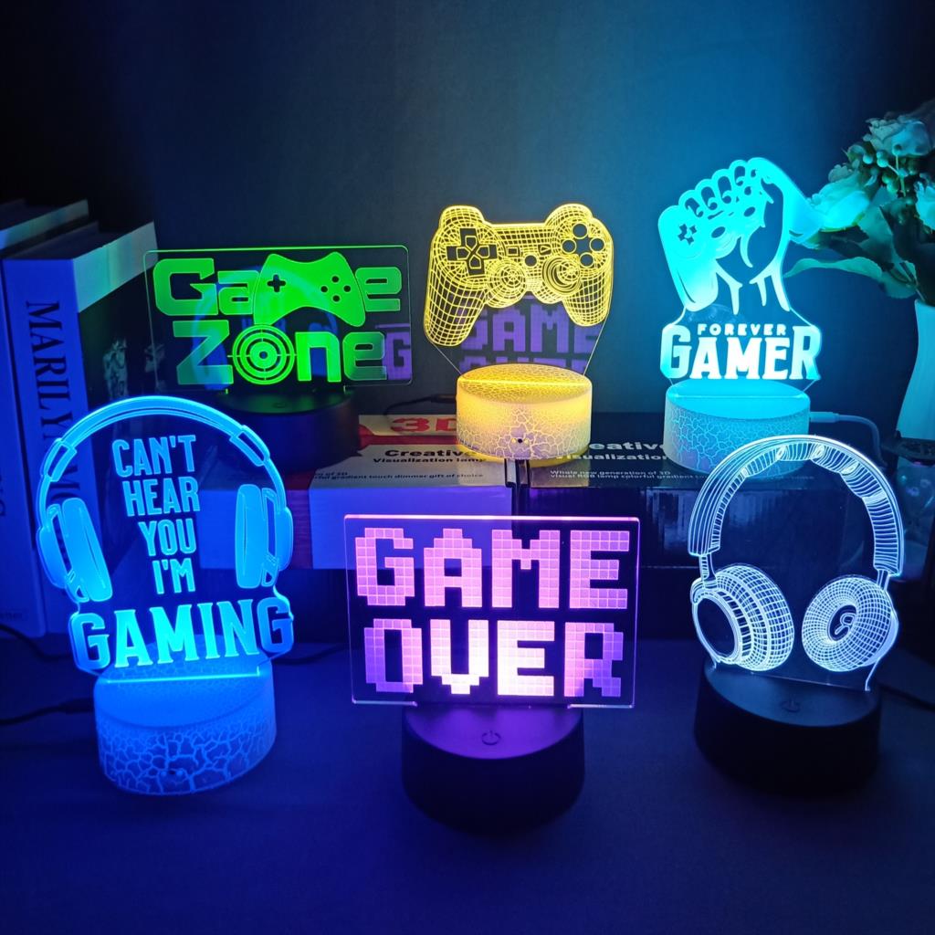 3D Night Lamp Gaming Room Desk - Desk Setup Kids 评论和价格