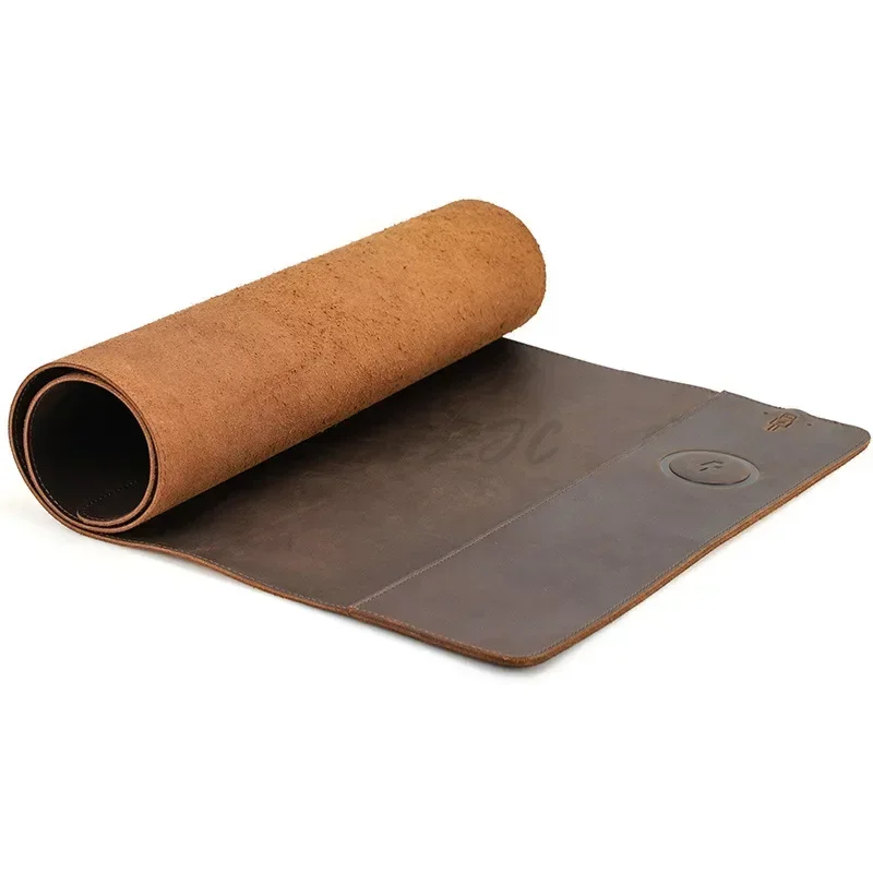 Vintage Cowhide Mouse Pad with - Desk Pad Leather Large 评论和价格