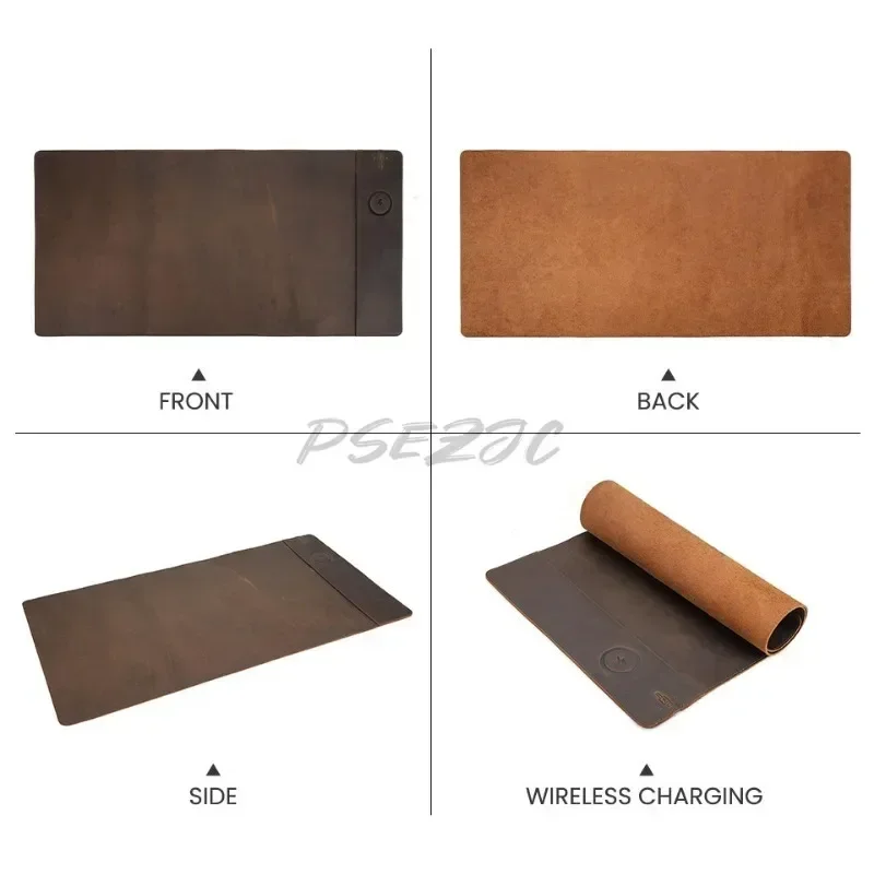 Vintage Cowhide Mouse Pad with - Desk Pad Leather Large 评论和价格