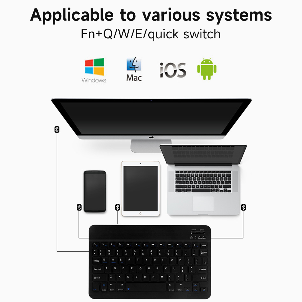 Bluetooth Keyboard for IOS And - Desk Setup Keyboard 评论和价格