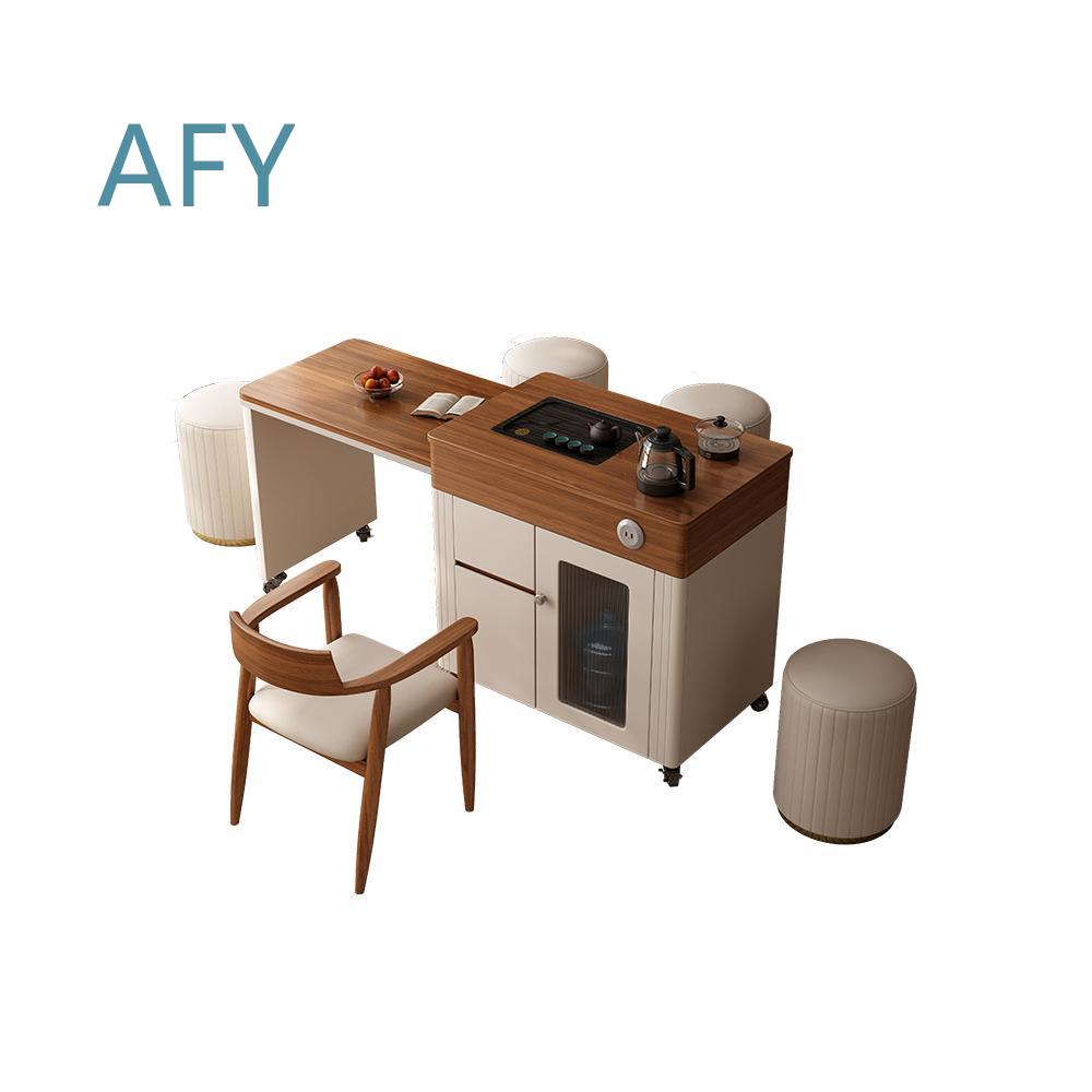 Solid Wood Mobile Table and Ch - Desk Setup Small Room 评论和价格