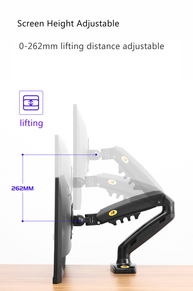 NEW NB F80 17-30' Desktop LED  - Desk Setup Monitor Arm 评论和价格