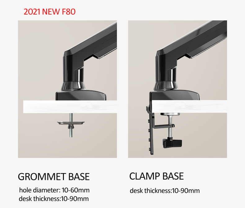 NEW NB F80 17-30' Desktop LED  - Desk Setup Monitor Arm 评论和价格
