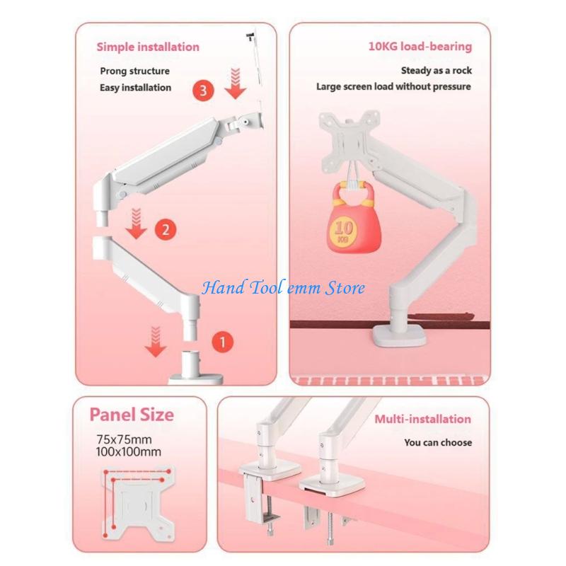 H37F Arm Monitor Holder Mount  - Desk Setup Monitor Arm 评论和价格