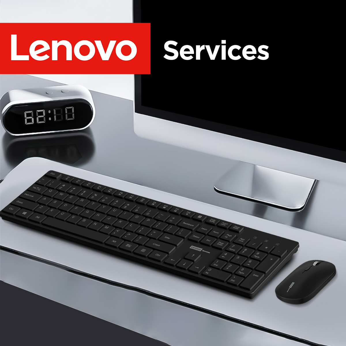 Lenovo KN220 Silent 2.4G Wirel - Desk Setup Keyboard 评论和价格