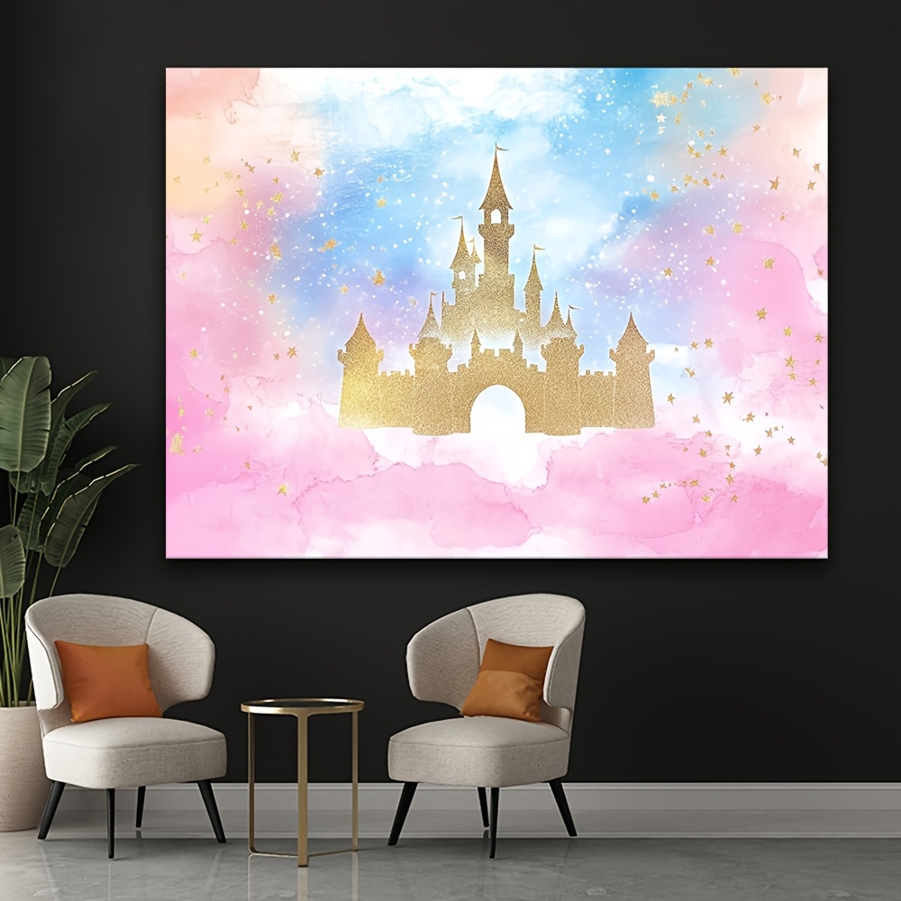1 Princess Castle Watercolor p - Desk Setup Background 评论和价格
