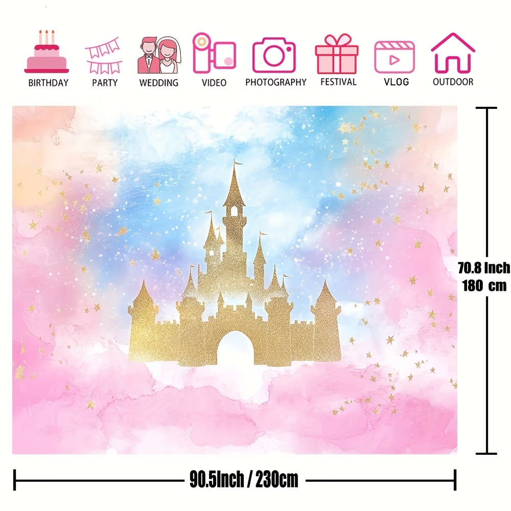 1 Princess Castle Watercolor p - Desk Setup Background 评论和价格