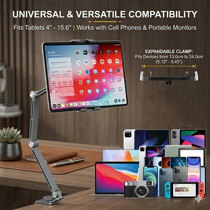 iPad Mount for Desk Aluminum A - Desk Setup Monitor Arm 评论和价格