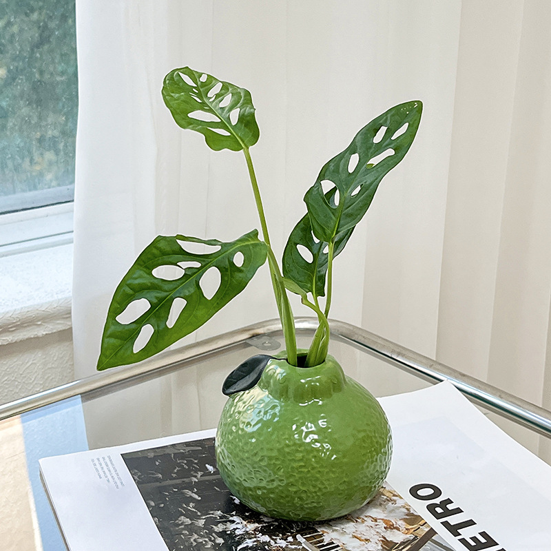 Plastic Vase, Green-Orange Vas - Desk Setup Green 评论和价格