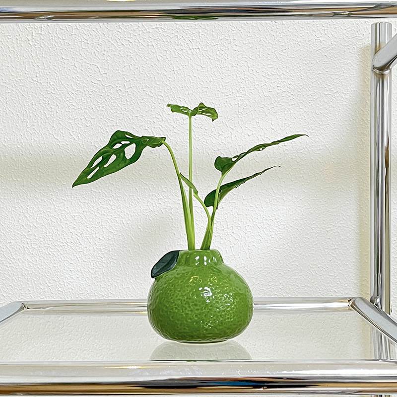 Plastic Vase, Green-Orange Vas - Desk Setup Green 评论和价格