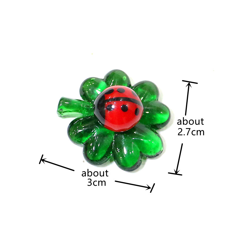5pcs Green Mini Glass Four-Lea - Desk Setup Green 评论和价格
