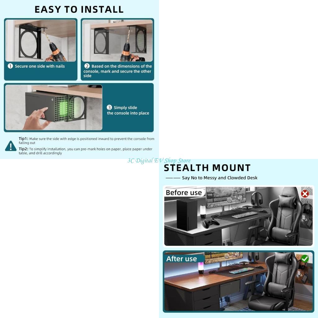 E74D Metal Under Desk Organize - Desk Setup Xbox 评论和价格