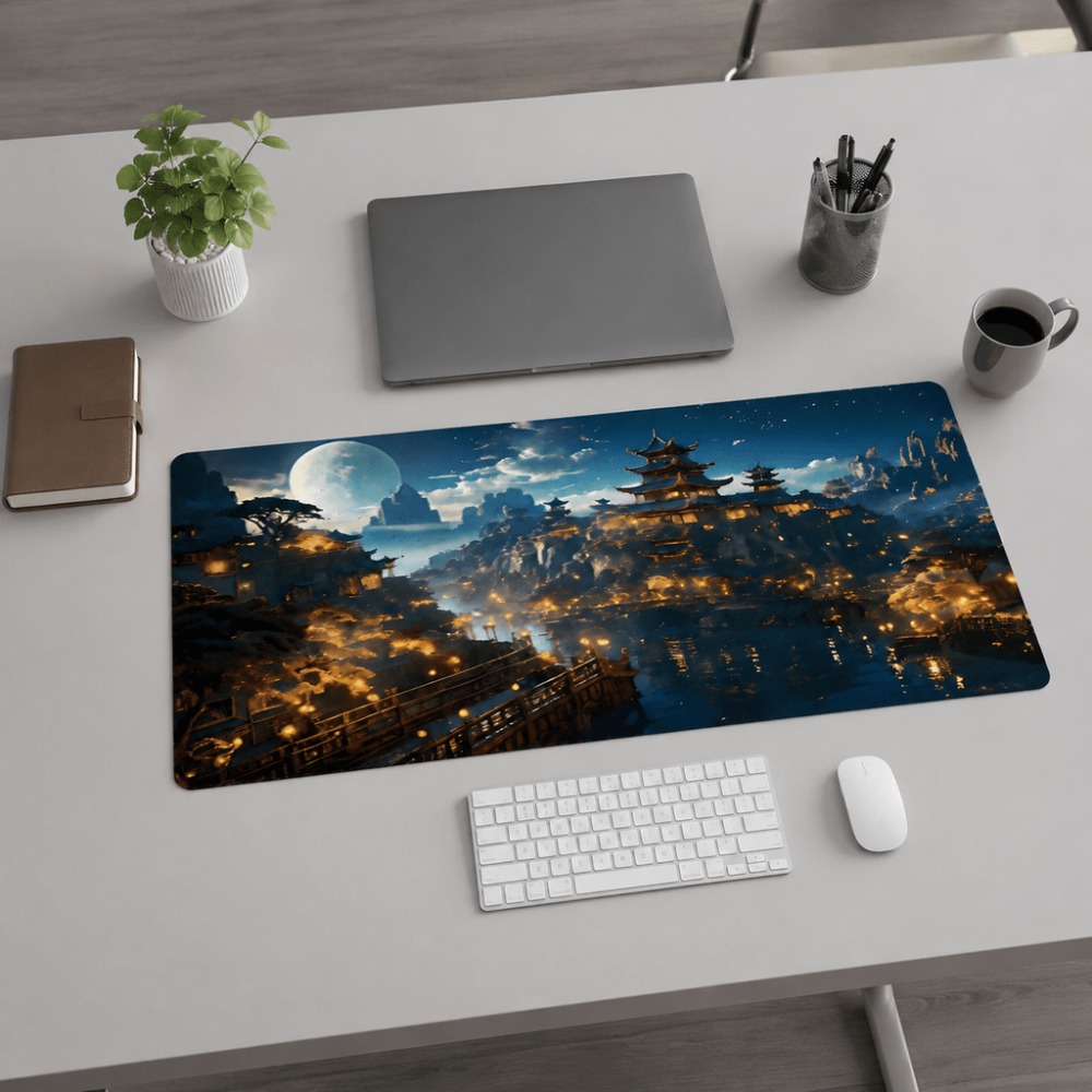 Original fantasy night city mo - Desk Setup For Work 评论和价格