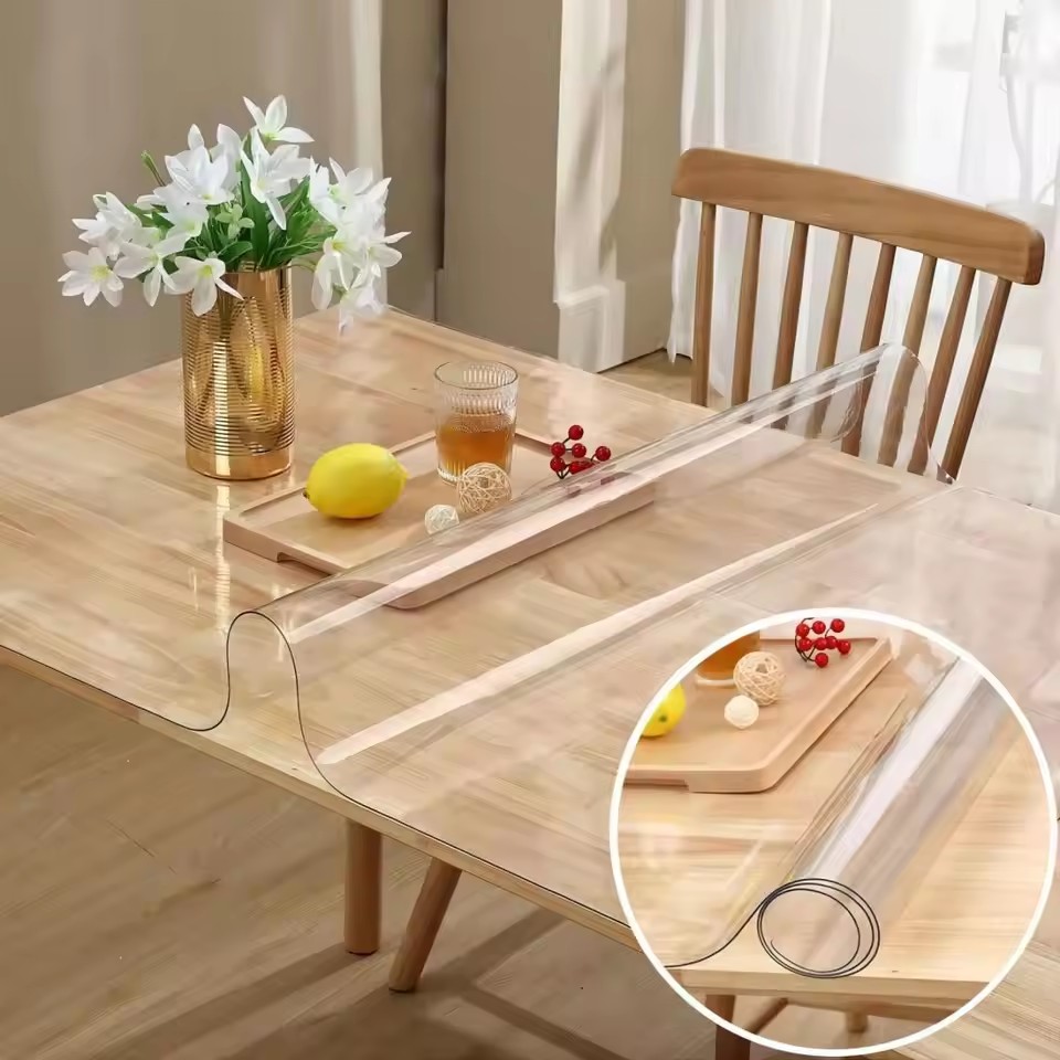 Soft Glass Tablecloth Transpar - Desk Setup Wallpaper 评论和价格