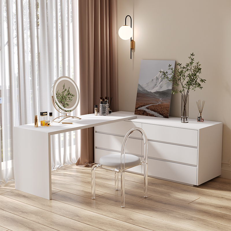 Dresser,Multi-purpose Flat L S - Desk Vanity Setup 评论和价格