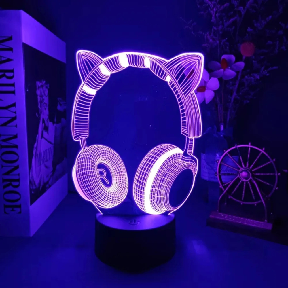 New Headphones 3D Illusion Nig - Desk Setup Kids 评论和价格