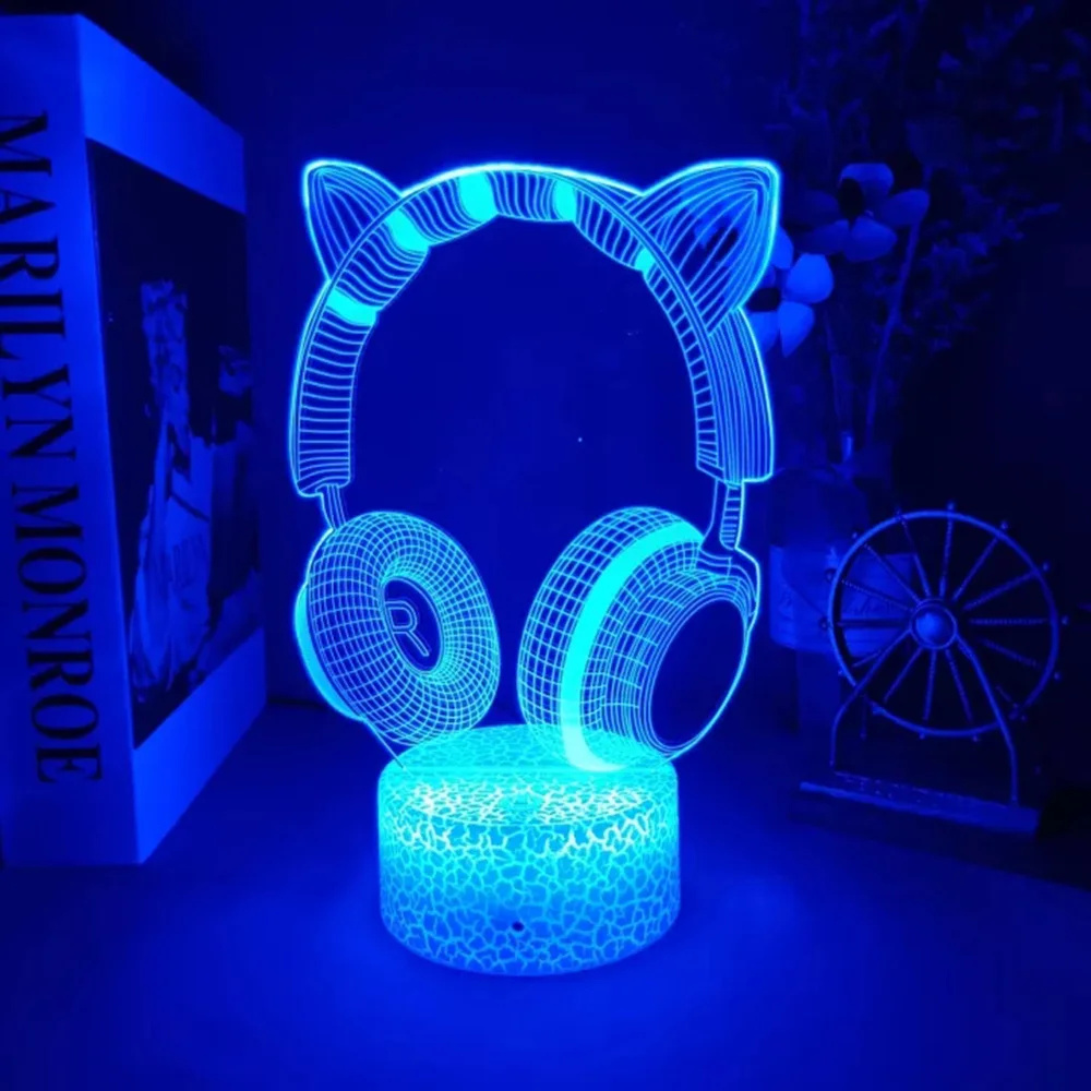 New Headphones 3D Illusion Nig - Desk Setup Kids 评论和价格