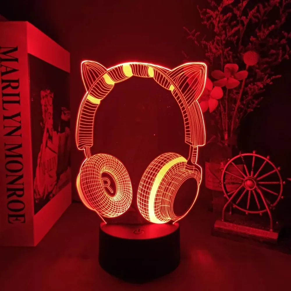 New Headphones 3D Illusion Nig - Desk Setup Kids 评论和价格