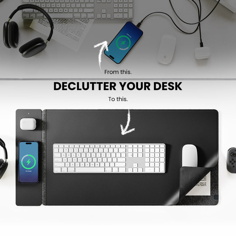 15W Magnetic Wireless Charging - Desk Pad Leather Large 评论和价格