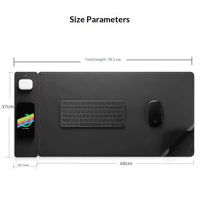 15W Magnetic Wireless Charging - Desk Pad Leather Large 评论和价格