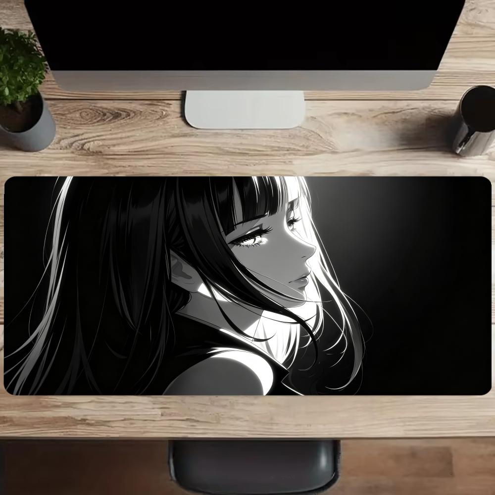 Dark Anime Girl Mouse Pad Desk - Desk Setup For Work 评论和价格