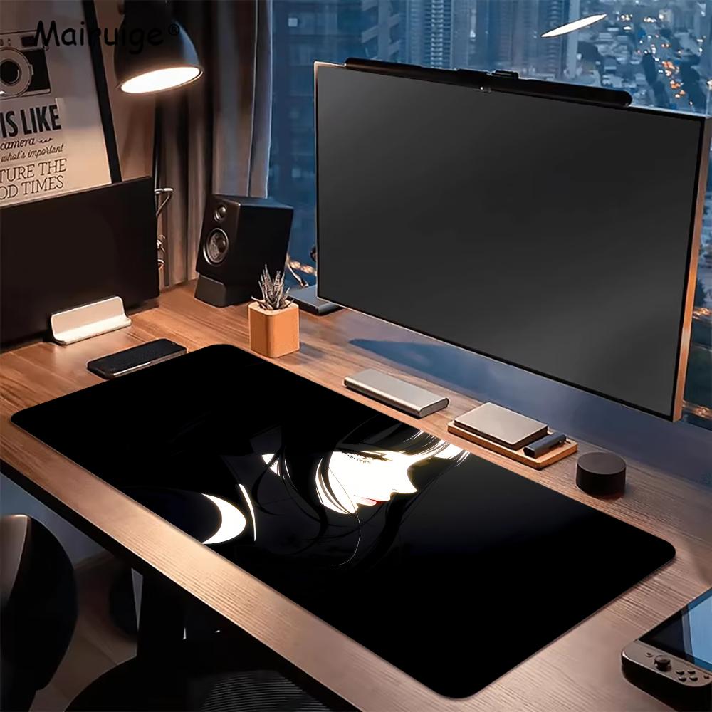 Dark Anime Girl Mouse Pad Desk - Desk Setup For Work 评论和价格