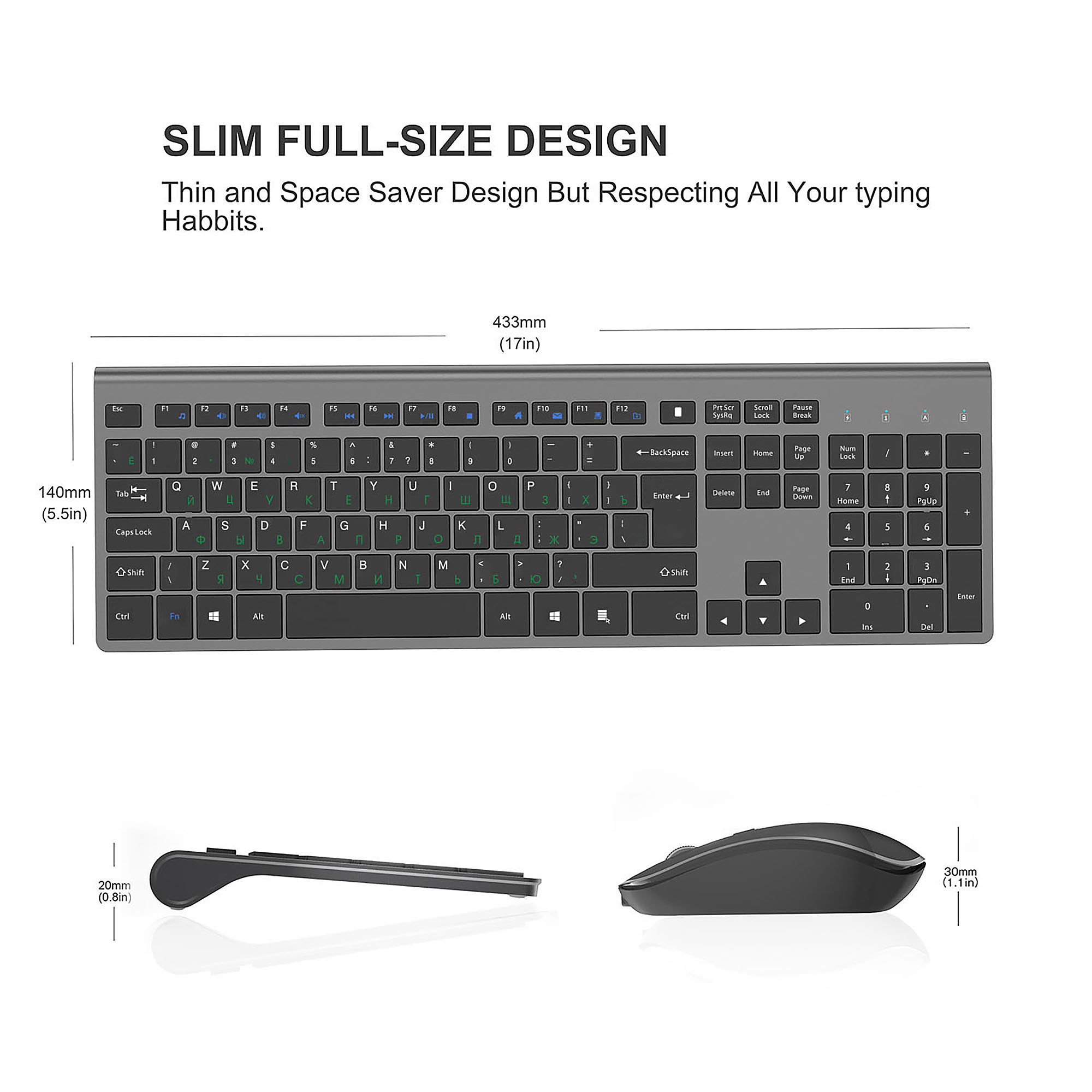 2.4G Rechargeable Wireless Key - Desk Setup Keyboard 评论和价格