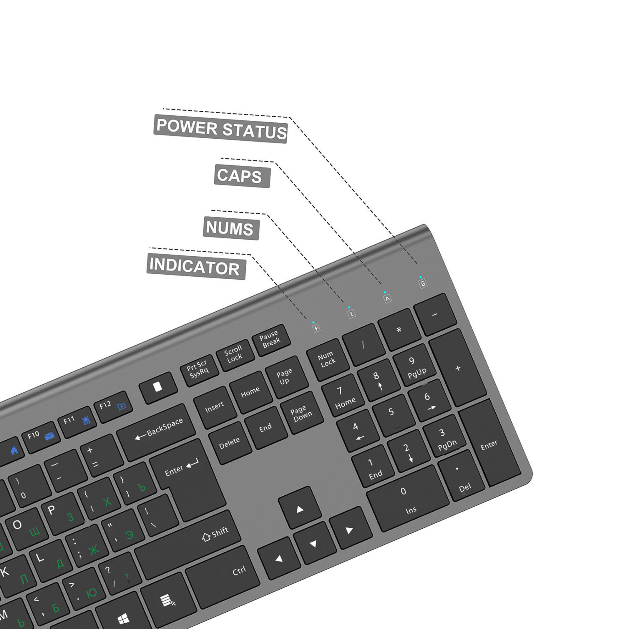 2.4G Rechargeable Wireless Key - Desk Setup Keyboard 评论和价格