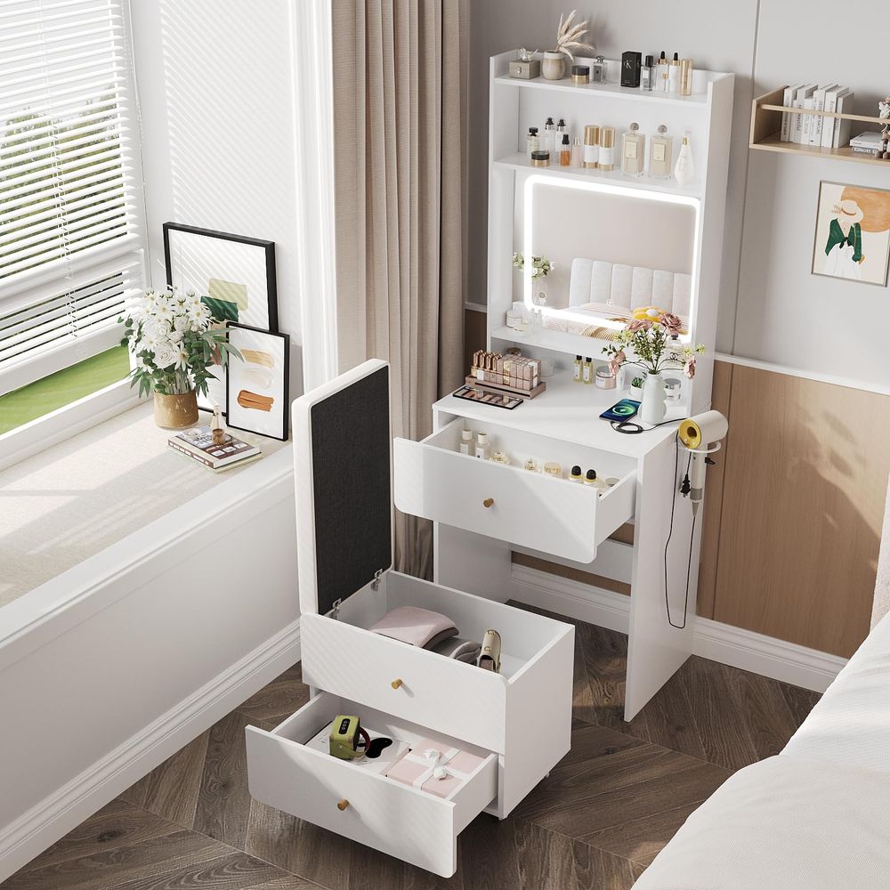 Up Vanity Desk with Mirror and - Desk Vanity Setup 评论和价格