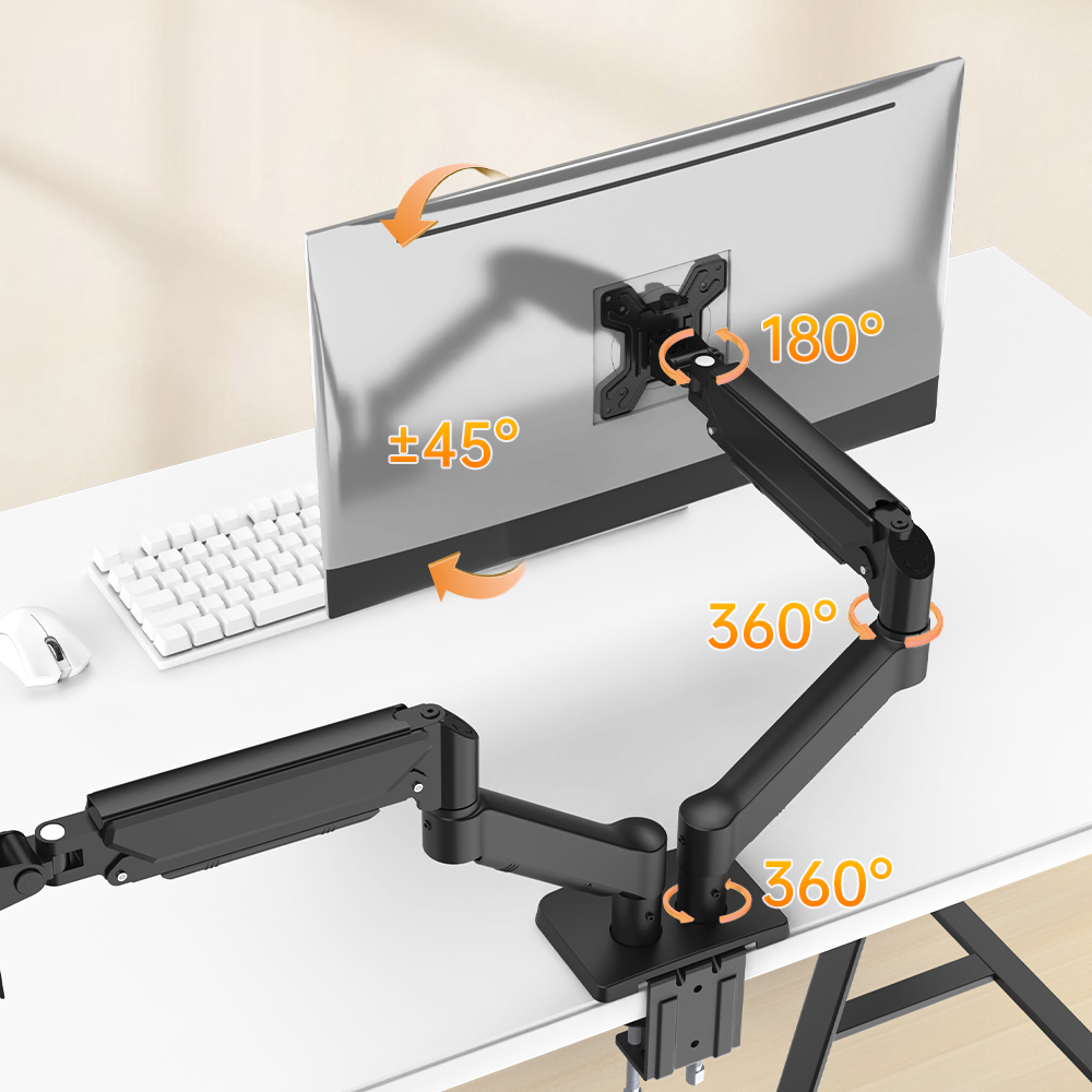 New Adjustable Gas Spring Alum - Desk Setup Monitor Arm 评论和价格