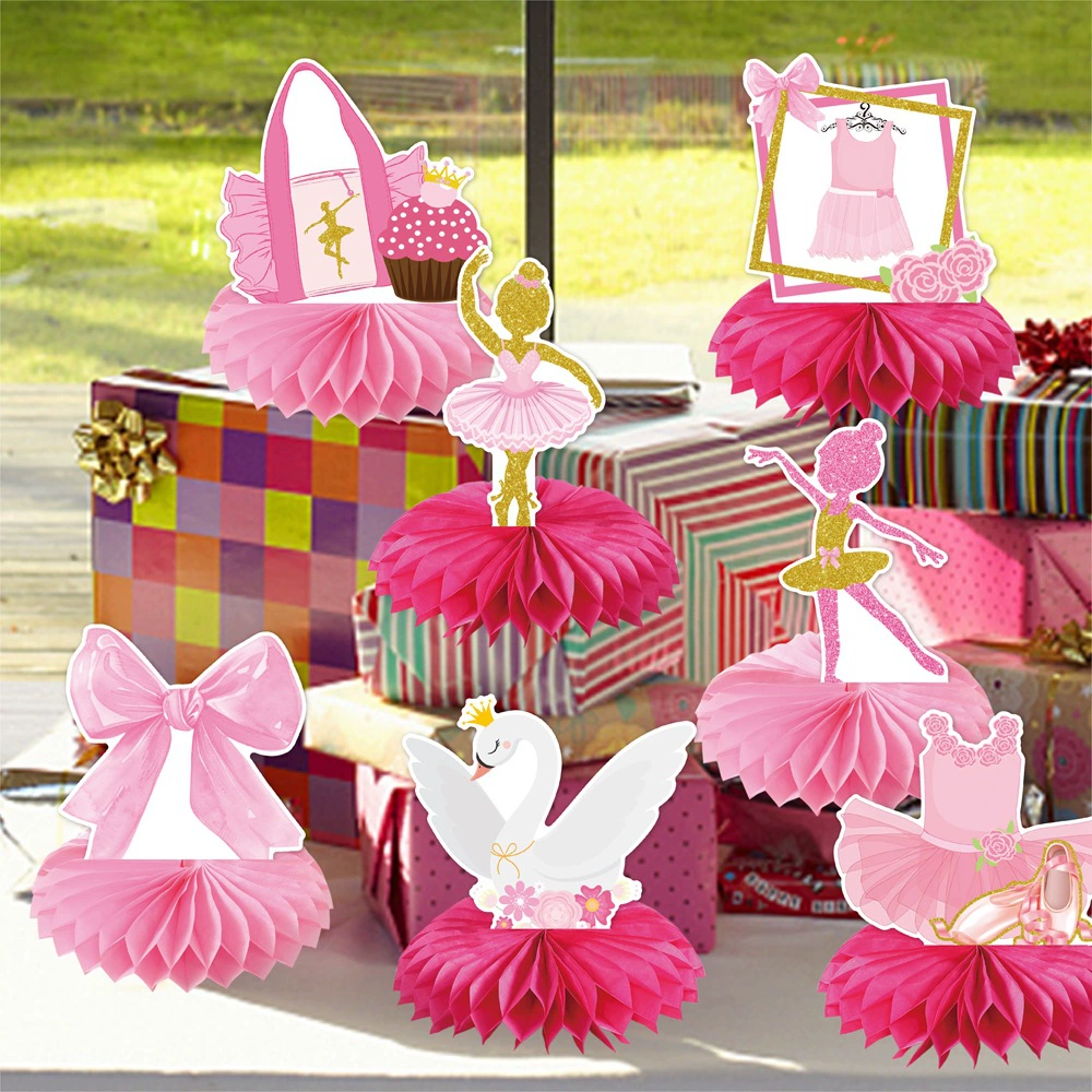 9Pcs Pink Bow Ballet Theme Des - Desk Setup Background 评论和价格