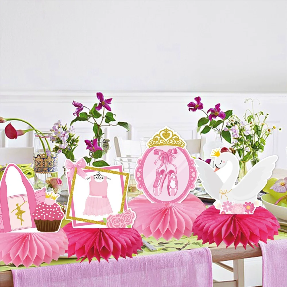 9Pcs Pink Bow Ballet Theme Des - Desk Setup Background 评论和价格