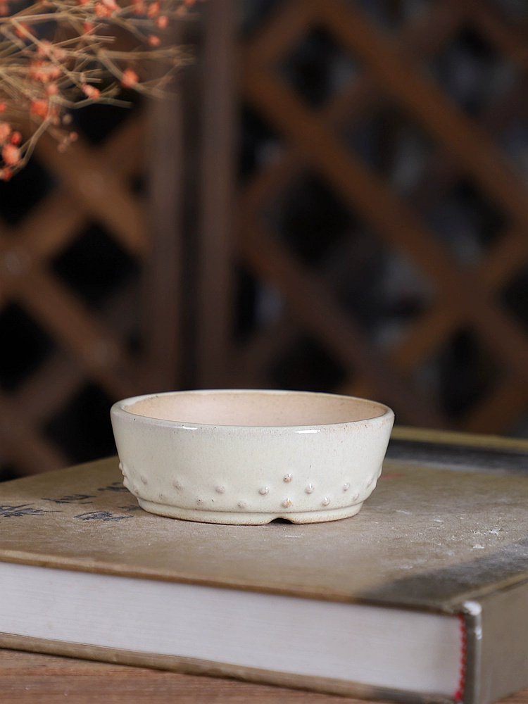Porcelain Round Glazed Bonsai  - Desk Setup Green 评论和价格