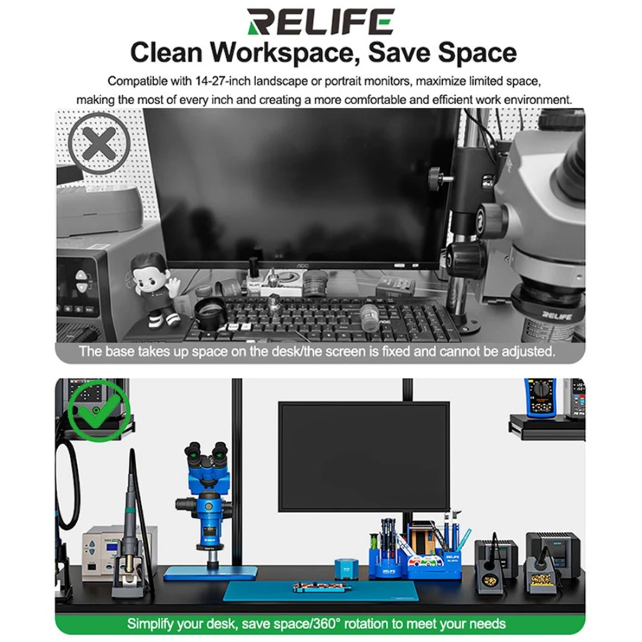 RELIFE MS3 Monitor Mount Heavy - Desk Setup Monitor Arm 评论和价格