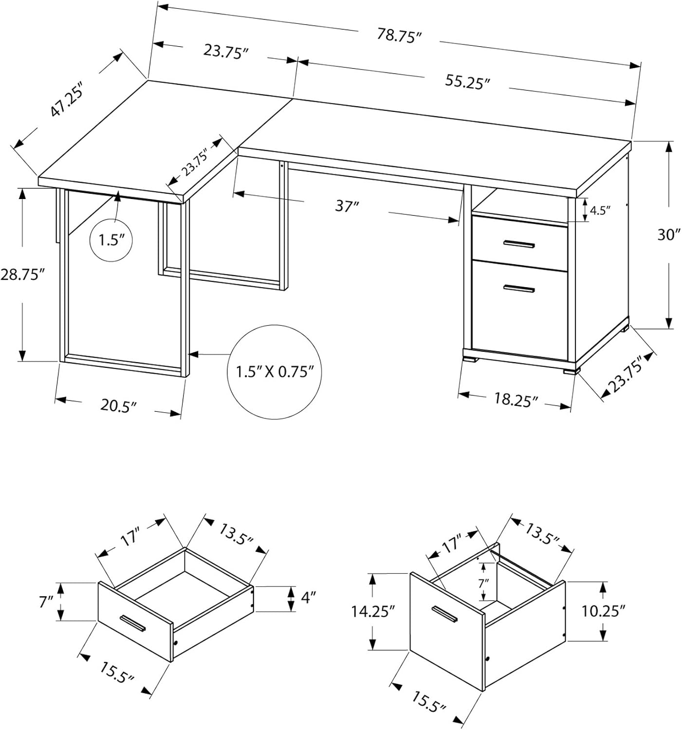 I 7257 Computer Desk, Home Off - Desk Setup Corner 评论和价格