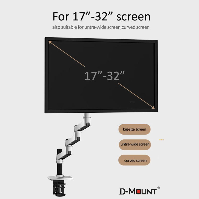 (1098mm) DL-8014 Mechanical Sp - Desk Setup Monitor Arm 评论和价格
