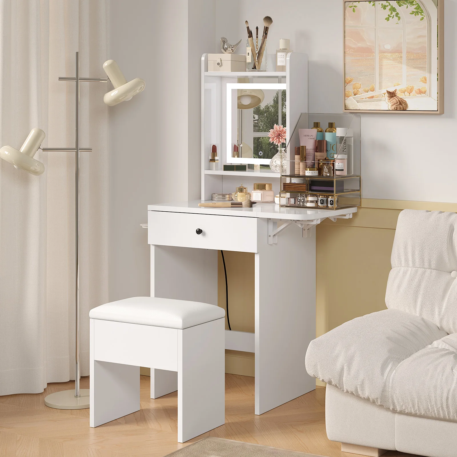 #Makeup Desk With Drawers Bedr - Desk Vanity Setup 评论和价格