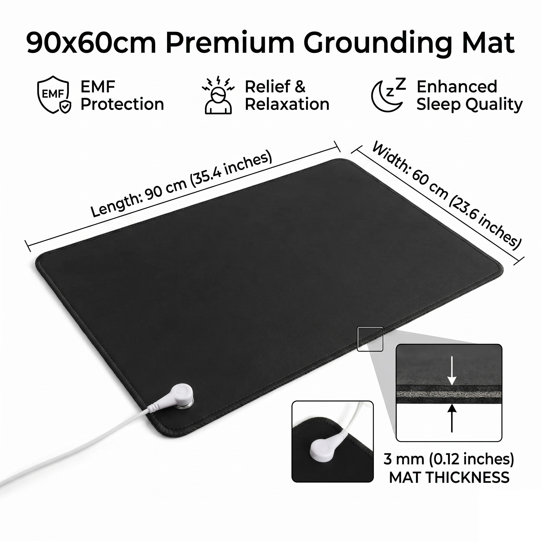 3mm PU Leather Grounding Mat E - Desk Pad Leather Large 评论和价格