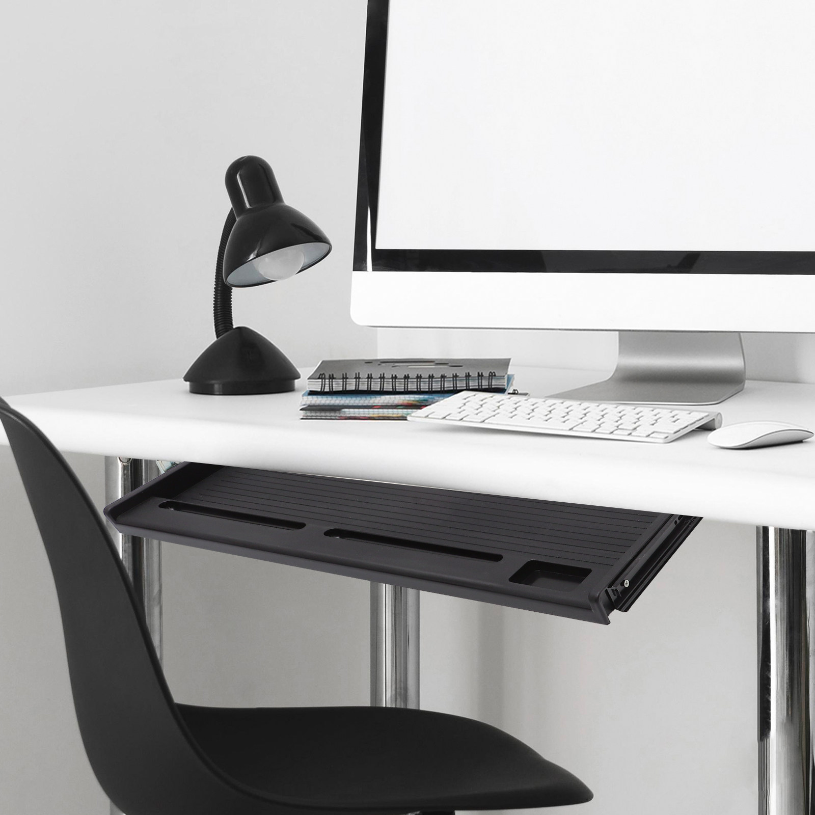 1Set Under Desk Keyboard Drawe - Ergonomic Desk Setup Keyboard 评论和价格