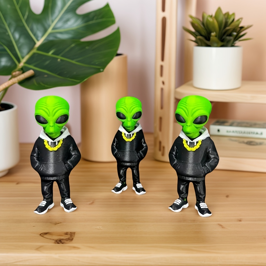 1 Piece Green Alien Figure wit - Desk Setup Green 评论和价格
